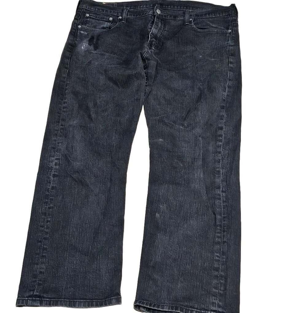 Levi’s 569 Jeans Mens 36x32 Black Wash Loose Straight Distressed Y2K Grunge